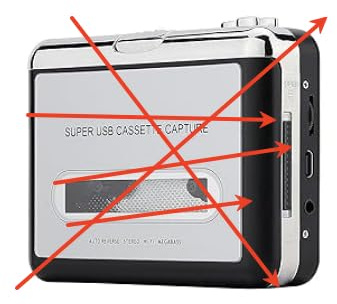 Reshow Enregistreur cassette - Enregistreur cassette portable qui enregistre les fichiers audio MP3 via USB - Convertit les cassettes pour iPod - Compatible avec les ordinateurs portables et les PC