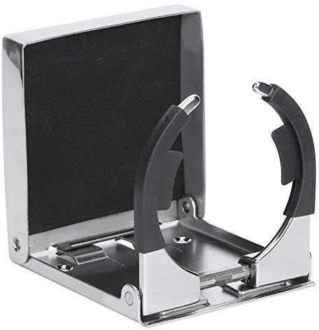 Aramox Porte-gobelet Pliable en Acier Inoxydable, Porte-Bouteille Marin Réglable pour Bateau et Camping-Car, Conception Antidérapante avec Vis de Montage