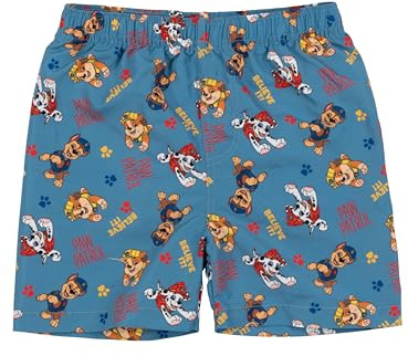 Paw Patrol Badeshorts für Jungen - Kinder Badehose Schwimmhose Boardshorts Badekleidung Hose Blau
