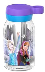 Mepal - Trinkflasche mit Trinkhalm Campus - Drehverschluss mit Grifföffnung - Hygienischer Verschluss - Trinkflasche mit strohhalm - Auslaufsicher und Spülmaschinengeeignet - 450 ml - Frozen Friends