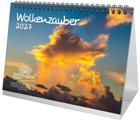 Wolkenzauber DIN A5 Tischkalender für 2027 Wolken Himmel - Seelenzauber