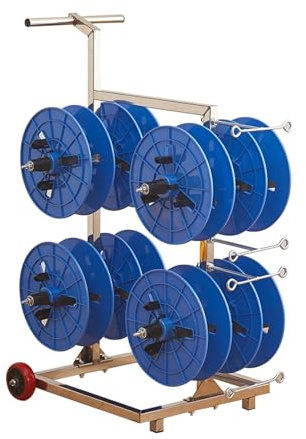 Wire Spool Rack, Stainless Steel Cable Reel Holder Dispenser for Industrial, Electrical, Retail Storage and Display