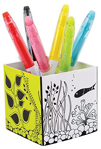 Pilot FriXion Colors - Special Drawing Set - 6 Farben Bundle inklusive kreativ bemalbarem Stiftehalter
