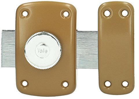 Yale YV10BT/40 Verrou de sûreté à bouton, Marron Doré, 40 mm