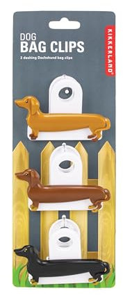Kikkerland Dackel Bag Clips 3er Set
