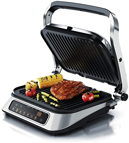 arendo - Scaldapanini Professionale - Piastra elettrica - Griglia a Contatto Sandwitchmaker - 7 Programmi - Acciaio Inox Antiaderente - Piastre Rimovibili - 1900 W - INVERNO 2021 2022