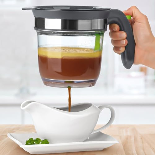 IVYONE Fetttrenner, hitzebeständig, BPA-frei, 4 Tassen