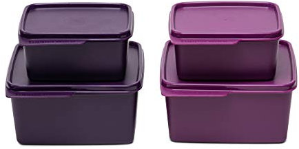 Tupperware Square Refrigerator Container Keep Tab 520ml 1.2L 2pc Each