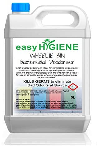 5 Litre WHEELIE BIN DEODORISER Bactericidal Freshener 5L bubblegum FRAGRANCED