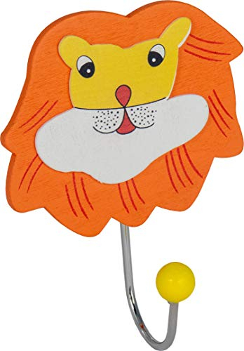 youngschwinnDESIGN - Garderobe Haken Garderobenhaken Kleiderhaken Kinderhaken Holz Löwe