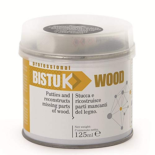 Holzspachtel mit 2 Komponenten Polyester + Katalysator Bistuk Holz - Walnuss, 125 ml