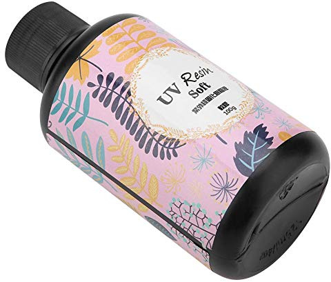 AMONIDA Sichere und umweltfreundliche UV-Harzfärbung UV-Harz Nail Art Craft Dekorationen Home Art Crafts(Soft Glue 100g)