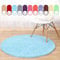 Geling Chenille runder Teppich, Non-Slip Shaggy Chenille Badmatte Weiche Mikrofasern Badteppich mit Wasser Absorbent, maschinenwaschbar,Sky Blue,80cm
