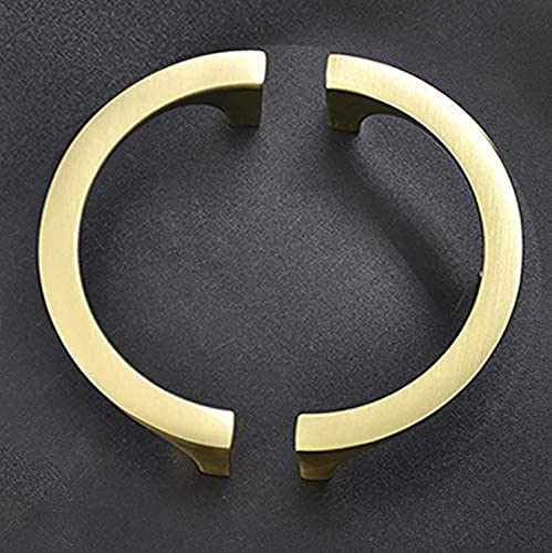 MOU 2 Paar Schrank-Hardware-Griffe – stilvolle goldene Kupfer-Doppellochgriffe für Schubladen, Schränke, TV-Schränke