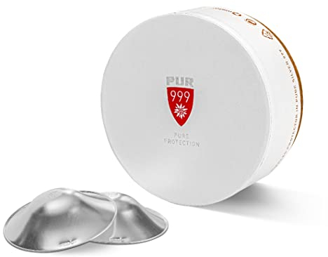 PUR999 - Paracapezzoli in Argento 999 - Coppette per la prevenzione e cura delle ragadi al seno durante l'allattamento