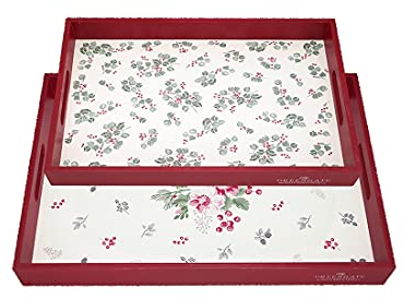 GreenGate [W] Tray Charline White Set of 2 Ass