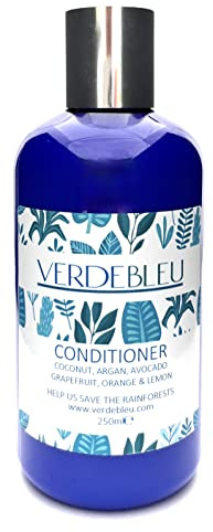 99% Natürlich SPÜLUNG - KOKOSNUSS, ARGAN, AVOCADO, PAMPELMUSE, ORANGE & ZITRON - 250ml von VERDEBLEU. Keine Sulfate, Parabene. pH ausgeglichen. Wir spenden 5% des Gewinns um die Regenwälder zu Retten.