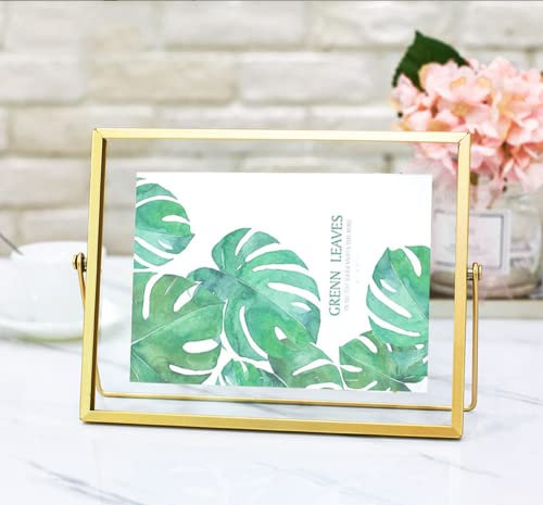 Gold Photo Frame Decor with Plexiglas Desk Pictures Display 5x7 to 6x8 desktop Picture Frames,Vintage Style ,for Photos, artwork, & More, Tabletop Display