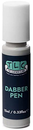The Leather Clinic Leather & Vinyl Dabber Pen 10ml | Touch Up Scratch and Scuff Repair Pen for Sofas, Car Seats, Shoes, Bags | Restore Small Areas (Light Grey)