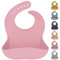 Olgs Silikon Lätzchen Baby Fütterlätzchen Babylätzchen mit Auffangschale | Silikonlätzchen für Jungen und Mädchen | BPA-Frei & Wasserdicht Abwaschbar Rose | Ergonomisch Babylatz Latz für Kleinkinder