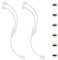 REDTRON Led Strip Connectors Kit, 2pcs 2-Port LED Strip Extension Cable with 6pcs 10mm 4 Pin Male Connector for 5050 3528 2835 RGB LED Strip Light DIY Accessories