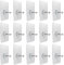 VEGCOO Tornillos adhesivos, 15 clavos adhesivos, varilla roscada de 12 mm, 5 x 8 cm, rectángulo, gancho adhesivo transparente, para baño, cocina, trasteros