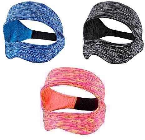Mcbazel VR Eye Mask Cover 3 Pieces Universal Adjustable Sweat Band Washable Facemask Cover for O-culus Quest 2/HTC Vive/PS/Samsung Gear VR