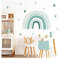Little Deco Wandaufkleber Regenbogen Mint Wandsticker Sterne Wandtattoo Kinderzimmer Babyzimmer Wanddeko DL928-1
