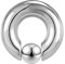 ZS Großes Captive Bead Rings Chirurgenstahl Klemmkugelring Septum Ringe, BCR 00G 0G 2G 8G 12G 16G Intimpiercing Prinz Albert Piercing Körperschmuck (Silber,00G,16mm)