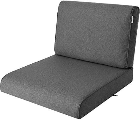HOBBYGARDEN Outdoor Kissen 70x70 cm in Graphite – Sitzkissen für Balkonmöbel, Hollywoodschaukel & Lounge Möbel Outdoor | Modell NEL für Garten & Terrasse