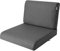 HOBBYGARDEN Outdoor Kissen 70x70 cm in Graphite – Sitzkissen für Balkonmöbel, Hollywoodschaukel & Lounge Möbel Outdoor | Modell NEL für Garten & Terrasse