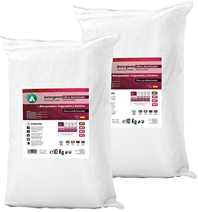 Detergente en polvo para ropa 20 kg - ultra atomizado con blanqueantes oxigenados y enzimas - limpieza activa en ropa blanca y de color - detergente profesional - jabon en polvo ropa - ULTRA VITACAB