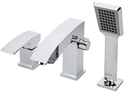 Badewannenarmatur Badarmaturen an Deck montierte Mischer Wasserfallarmatur drehbare Waschbeckenmischbatterie Armaturen