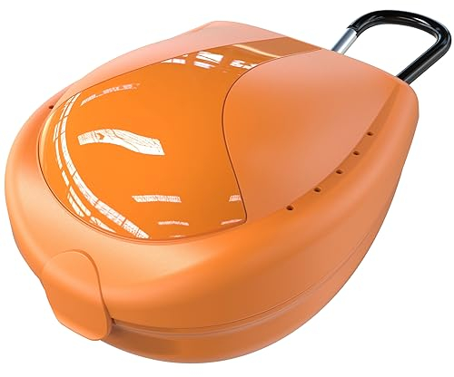 ARGOMAX Sport Zahnschutzbox, Mundschutz für Boxen und Zahnklinken bei Nacht, Zahnschiene für Erwachsene und Kinder, Orange