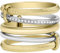 Fossil Prestack-Ring für Damen All Stacked Up Edelstahl Bicolor, JF045929987
