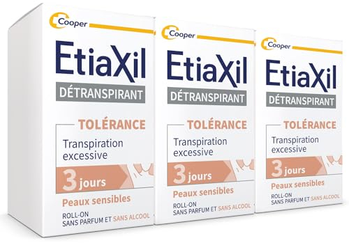 ETIAXIL Deodorant Deodorant – Behandlung für übermäßiges Schwitzen – Achseln – TOLERANCE – Wirksamkeit 3 Tage – 3 x 15 ml