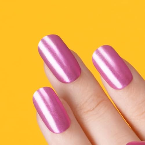 DANNI & TONI Halb ausgehärtete Gel Nagelfolien (Cosmic Bloom) Französisch Spiegel Glänzend uv Gel Nagelfolie Nagelsticker Nageldesign Nagelfolie Selbstklebend Wraps 28 Aufkleber