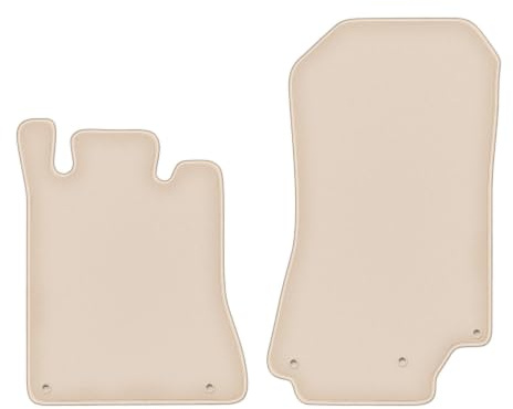 Velours-Fußmatten passend für Mercedes SL R129 1989-2001, Beige, Fortuna | passend für 500 sl; geschorener Premium-Velours (100% Polypropylen), ca. 8 mm