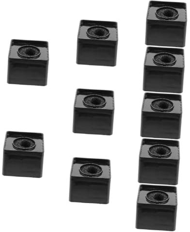 HEMOTON 10pcs Podcast Mic Abs Square Cube Interview Mic Logo Flag Station Easy to Carry