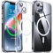 Flyzoo Clear Magnetic Case for iPhone 14 (6.1'') with Camera Protector, [Compatible with MagSafe] [Non-Yellowing] [Shockproof & Antiscratch Protection] Hard Transparent Cover with Silicone Edge, Clear