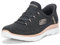 Skechers Women's Summits-Brilliant Shine Hands Free Slip-ins Sneaker, Black/Rose Gold=bkrg, 8.5