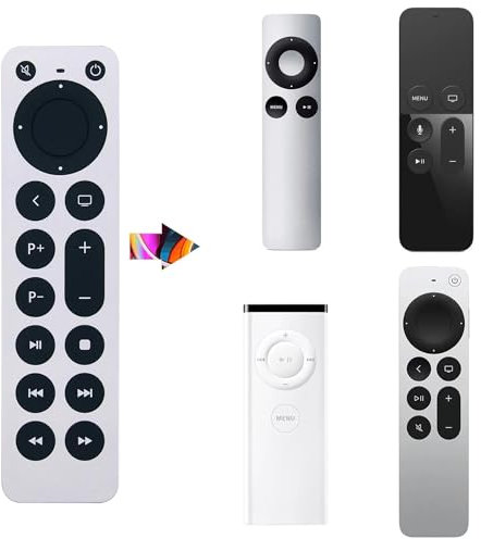 Universal Apple TV Remote Control replacement for Apple tv remote 4K Gen 1 2 3 4. This Apple tv remote covers all the functions of the original remote control.Remote control for Apple TV compatible m