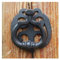 SWDONG Garten Skulptur 4,9-Zoll-schwarzer antiker Türklopfer Retro-rustikaler Gusseisen-Türgriff, Vintage-Dekor für die Wand