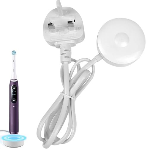 for O-B iO Magnetic Charger Electric Toothbrush Charger for O-B iO7 iO8 iO9 Compatible with B-raun O-B IO Type 3768 Replacement Charging Base iO Series 7 Series 8 Series 9 UK Plug