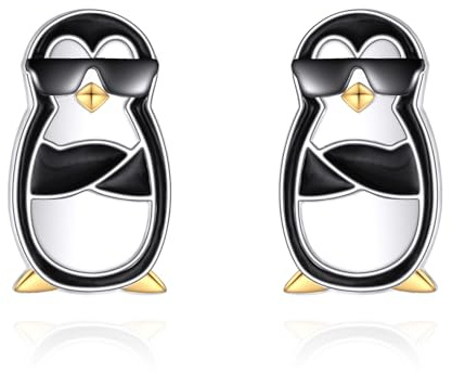 ONEFINITT Frosch/Dinosaurier/Fuchs/Corgi/Oktopus/Pinguin/Eichhörnchen/Krokodil/Highland Cow/Tiger Ohrringe 925 Sterling Silber Tiere Ohrstecker Tiere Schmuck Geschenke für Damen
