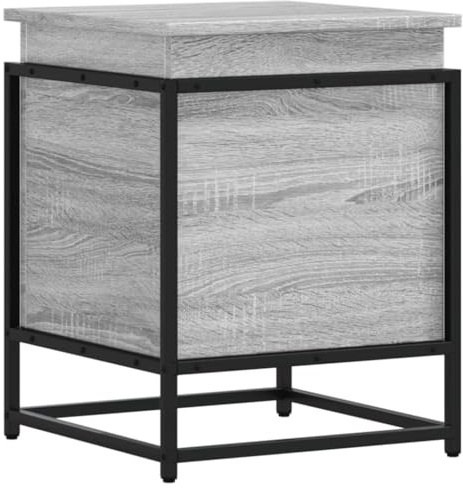 vidaXL Storage Box with Lid Grey Sonoma 40x40x51.5 cm Engineered Wood