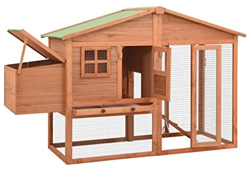 Wenjingqi-170864 Hühnerstall mit Legenest aus massivem Tannenholz