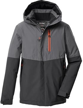 killtec Jungen Outdoorjacke/Funktionsjacke mit Kapuze KOW 222 BYS JCKT, mittelgrau, 176, 43508-000