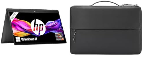 HP Envy x360 2-in-1 Laptop | 15,6 FHD OLED-Touchscreen | AMD Ryzen 7 7730U | 16 GB DDR4 RAM | 1 TB SSD | AMD Radeon Grafik | Windows 11 Home | QWERTZ | Schwarz Sports Sleeve Laptophülle