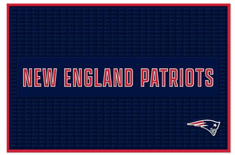 Rico Industries NFL Football New England Patriots 12 x 18 PVC Heavy Duty/Thick Home Décor/Kitchen/Bar Mat